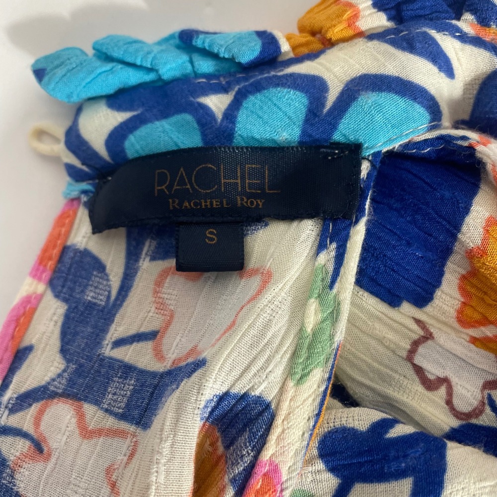 Rachel Rachel Roy Women's Floral Romper Halter Neck Belted 100% Rayon Summer S - Picture 8 of 8